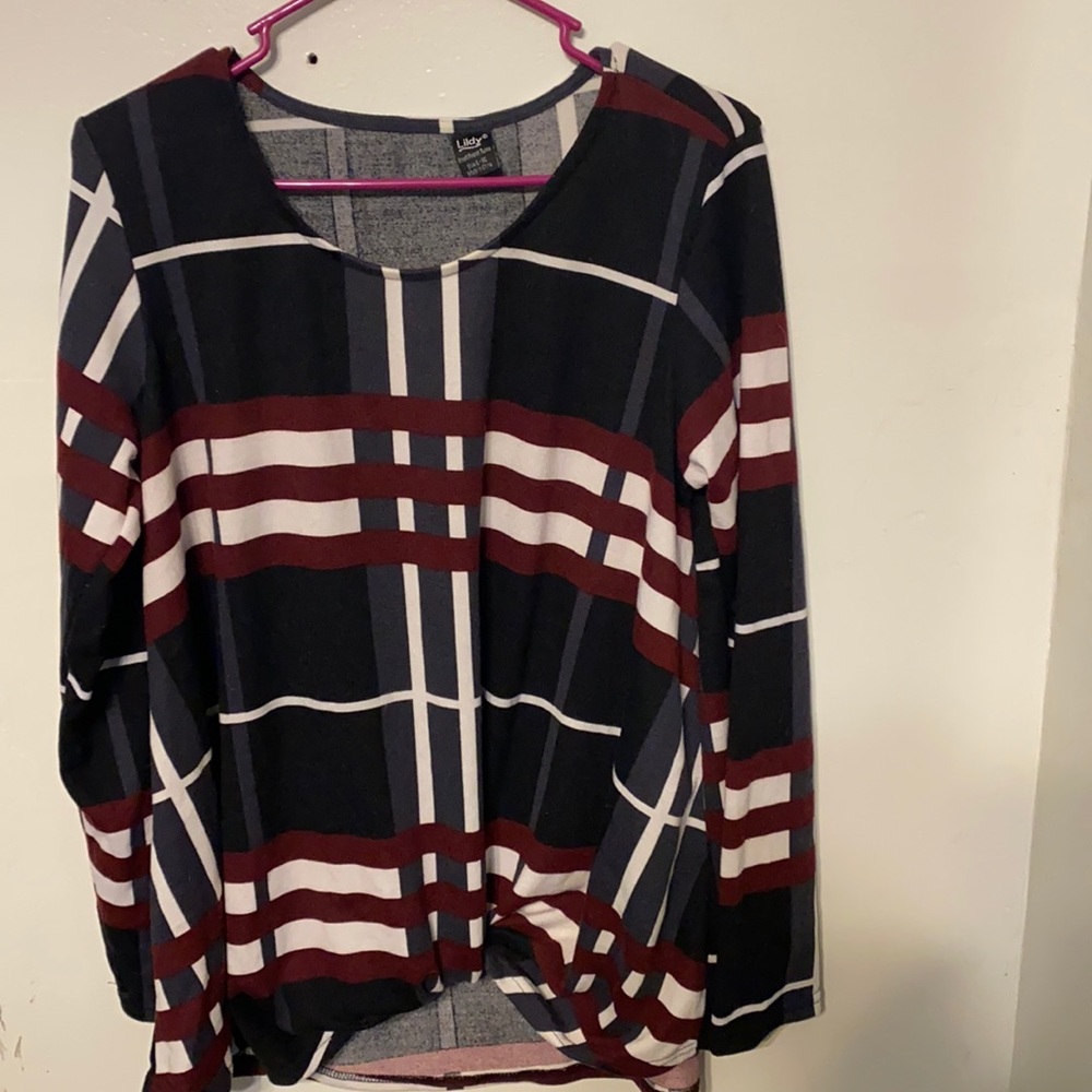 Women’s ladies top sz L-XL knit front tunic